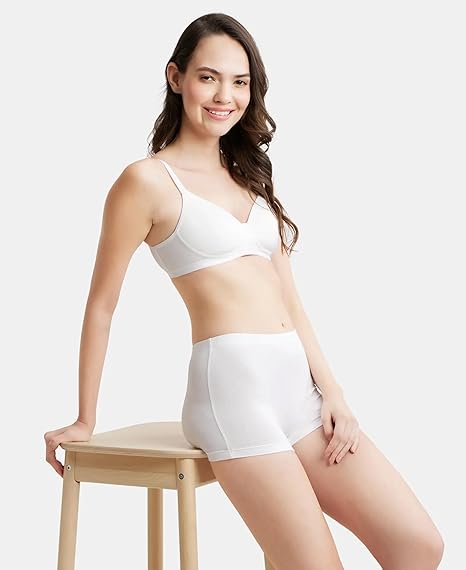 Jockey MJ20 Women’s Wirefree Padded Cotton Bra – Full Coverage Slip-On Beginners Fit